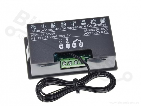 Automatische temperatuurregelaar W3230 met display 230VAC (relais) 
